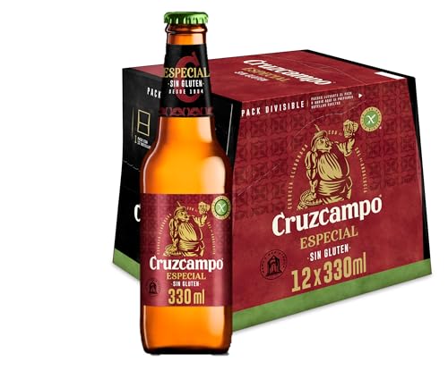 Cruzcampo Especial Sin Gluten Cerveza Lager Pack Botella, 12 x 33cl