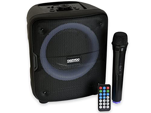 Daewoo Altavoz Karaoke DSK-388 | Karaoke Portatil | Bluetooth Karaoke | Altavoz Karaoke con Micro | Micro Inalambrico | Woofer 6.5 | Potencia 30W