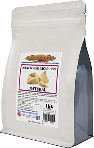Manteca De Cacao 100% - Tipo Natural - Bolsa 1kg - Calidad Extra - Cacao Venezuela Delta