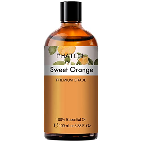 Aceite Esencial de Naranja Dulce 100 ml, Aceites Esenciales Naturales Puros para Humidificador, Aceite Esenciale para Aromaterapia Difusor Vela