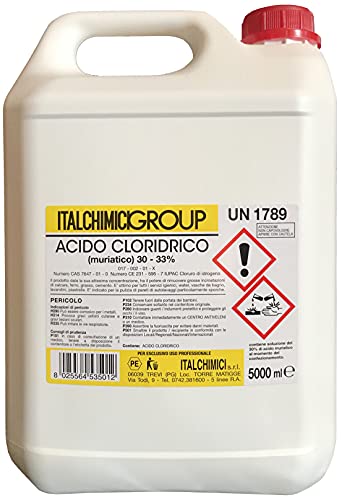Ácido clorhídrico mural puro al 33%, 5 l, 1 unidad