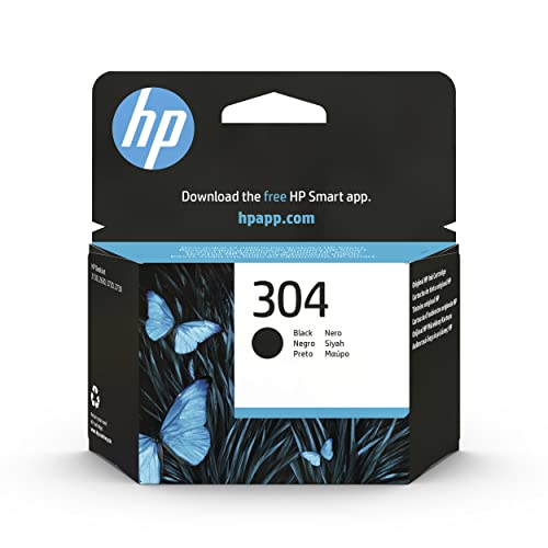 HP 304 N9K06AE, Negro, Cartucho de Tinta Original, compatible con impresoras de inyección de tinta HP DeskJet 2620, 2630, 3720, 3730, 3750, 3760, HP Envy 5010, 5020 y 5030