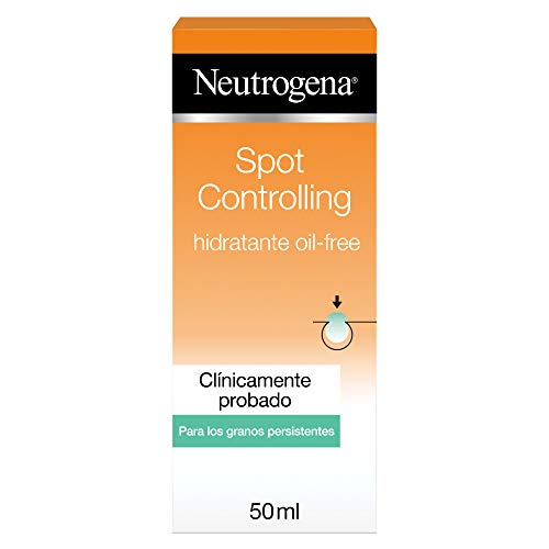 Neutrogena Hidratante Facial Spot Controlling, Oil-Free, con Ácido Salicílico, para Piel Propensa al Acné, 50 ml (Paquete de 1)