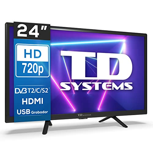 TD Systems - Televisores 24 Pulgadas Led, 3 años de garantía - K24DLC16H Modelo 2022