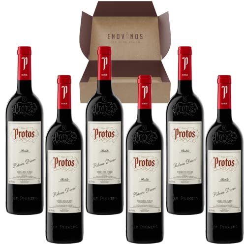 Vino Tinto Protos Roble - Pack 6 Botellas de Vino Tinto 75 cl - Ribera del Duero - Mejor Selección ENOVINOS