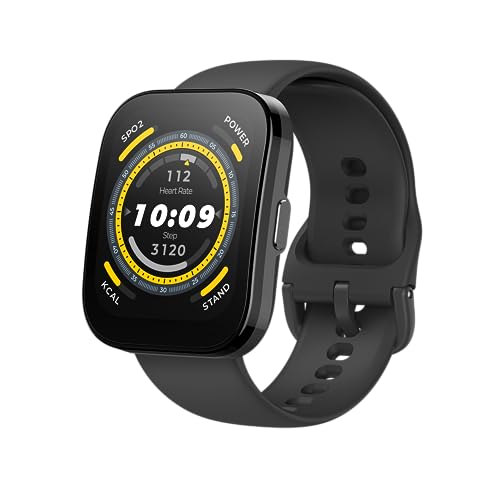 Amazfit Bip 5 Smartwatch con pantalla grande de 1,91', llamadas Bluetooth, Alexa, GPS, batería de 10 días duración, rastreador de actividad física con frecuencia cardíaca, control de oxígeno en sangre
