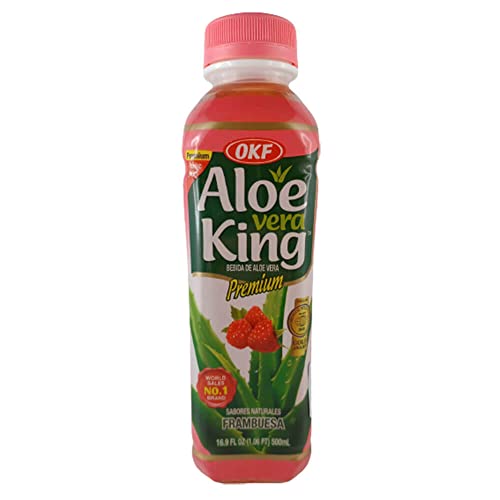 rumarkt Bebida de Aloe Vera King de frambuesa, 500 ml, incluye depósito desechable