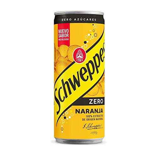 Schweppes Naranja Zero, Sin Azúcar ni Calorías - Lata 33cl