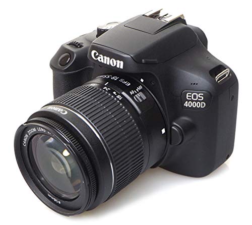 Canon EOS 4000d 18 – 55 See cámara, Negro