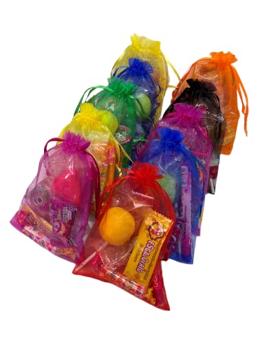 Chuchify: Pack de 10 bolsitas de chuches de cumpleaños preparadas y listas para repartir, una selección de 80 golosinas sin gluten.