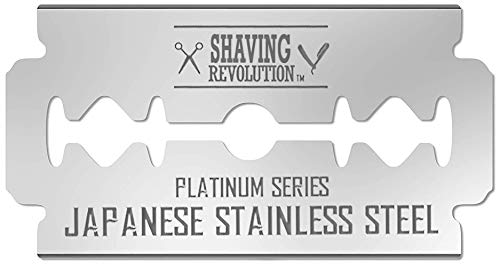 Shaving Revolution 50 Cuchillas De Afeitar Doble Filo- Hojas De Acero Inoxidable Japonés- Clasicas Para Un Afeitado Suave, Preciso.