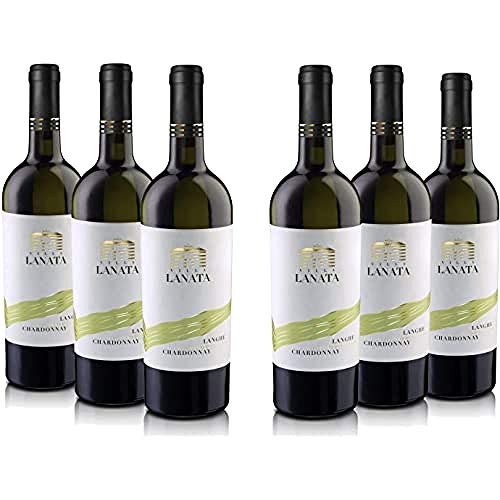 Villa Lanata Langhe Doc Chardonnay Vino Blanco Italiano - 6 Botellas X 750ml
