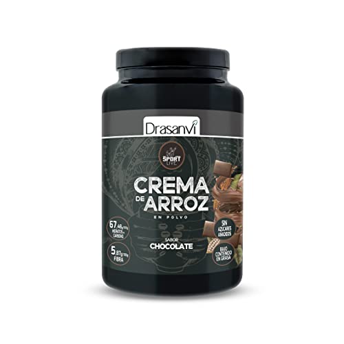 SPORT LIVE CREMA DE ARROZ by DRASANVI - Bajo contenido en grasa - Disolución instantánea - Sin azúcares añadidos - VEGANO - SIN GLUTEN - Sabor CHOCOLATE - 1kg