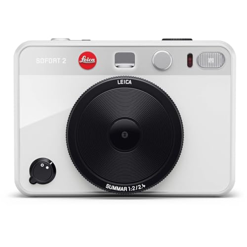 Leica Sofort 2 - Cámara digital e instantánea con pantalla LCD, dos disparadores de obturador, 10 efectos de lente y soporte de aplicación Leica FOTOS (blanco)