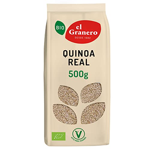 El Granero Integral - Quinoa Real - 500 g - Alto contenido en Proteínas y Fibra - Favorece la Salud Digestiva y el Tránsito Intestinal - Ideal para Añadir a tu Dieta - Apta para Veganos