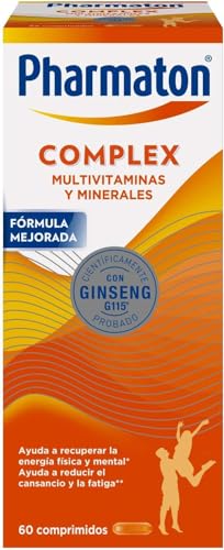 Pharmaton Complex - Multivitamínico con Ginseng G115-60 Comprimidos - Energía Física y Mental - Vitaminas para el cansancio