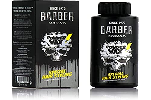 BARBER MARMARA Polvos Capilares 20gr | para el cabello con efecto mate para mujeres y hombres | Polvos de peinado Matt Look | modelador | Polvo mate de barbería