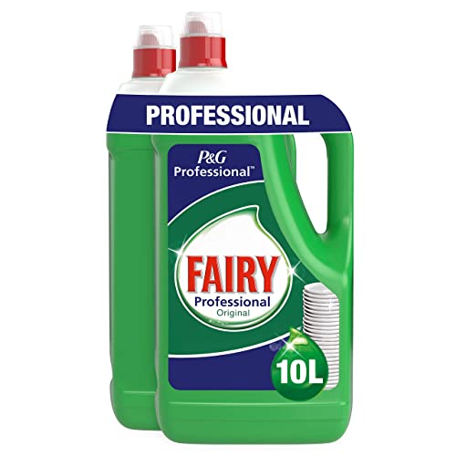 Fairy Professional, Lavavajillas a Mano, Líquido Concentrado, 10 L (2 X 5 L), Original, Disuelve la grasa con facilidad
