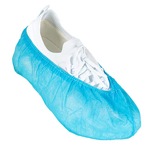 SF - 100 fundas para zapatos Cubrezapatos, transpirables, antideslizantes, PP médico, con estructura de suela, color azul