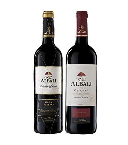 Set de vinos Viña Albali: 1 botella Gran Reserva, 1 botella Crianza