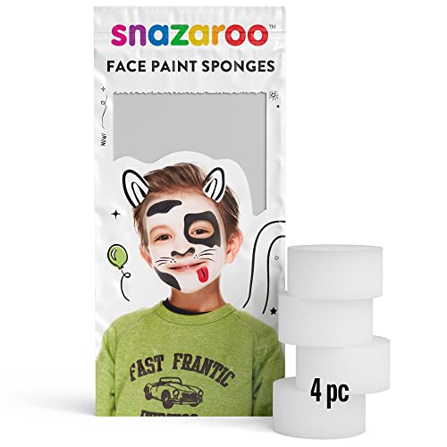 Snazaroo - Esponja de alta densidad para pintura facial, pack de 4