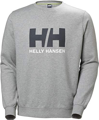 Mens Helly Hansen HH Logo Crew Sweat, Gris Melange, L