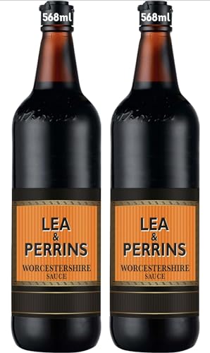 AZALA GOURMET Combo de Lea & Perrins Worcestershire Sauce la salsa negra de los chef y maestros en la cocina recetas inigualables- 2 x 568ml