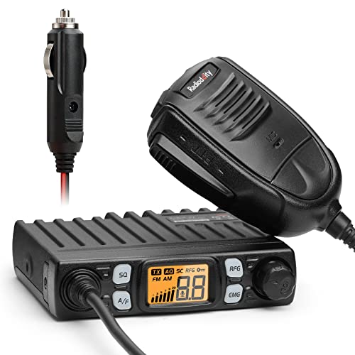Radioddity CB-27 Pro Mini Radio CB de 40 Canales con Canal de Emergencia Am/FM 9/19, Potencia de transmisión de 4 W, VOX, Refuerzo de RF y micrófono de Mano Remoto (CB-27 Pro)