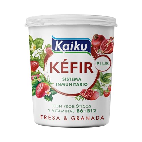 (6 Unidades de 350g.) KAIKU Kéfir con probióticos, vitaminas B6 y B12 (NATURAL)