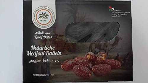 Dátiles Medjool de Palestina Premium | 1 Kg de Dátiles de Origen 100% Natural | Deshidratados | Sin azufre y Sin Azúcar | Frutos Secos Crudos | Veganos y Vegetarianos | Dorimed