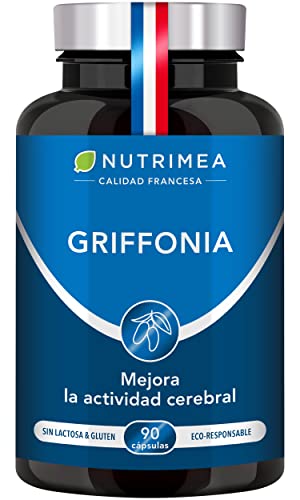 Griffonia Simplicifolia | Mejora el Sueño Reduce Estrés Ansiedad Insomnio | 90 Cápsulas Fabricado en Francia Nutrimea