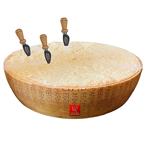 Media forma Parmigiano Reggiano DOP 'Vacche Rosse' 24 meses kg. 19 + 3 cuchillos