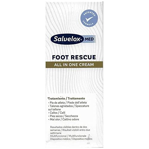 Salvelox  | Foot Rescue All in 1 Cream | Crema con fuere efecto hidratante para tratamiento combinado de pie de atleta, callosidades, talones agrietados, pies secos y mal olor | 100 ml