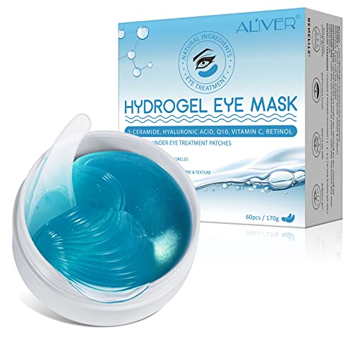Máscara de ojos de colágeno de 60 uds con ácido hialurónico, contra las ojeras,elimina las arrugas, las ojeras y la hinchazón, máscara de hidrogel para los ojos