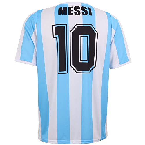 Camiseta Argentina Messi - Niños y adultos, azul, 140