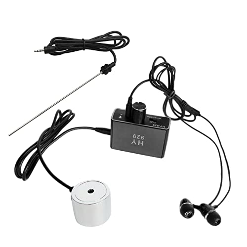 Sunydog Detector de Fugas de Agua,Sensor Kit de Probador de Monitor de Fugas de Tubería de Agua con Sondas Dobles Auricular Kit de Accesorios de Localizador de Tubería de Agua de Alta Sensibilidad