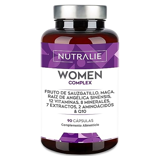 Multivitaminas Mujer Complex - Energía - Equilibrio Hormonal - Inmunidad - Piel Pelo - Huesos - Complejo Vitamínico Completo + 20 Vitaminas y Minerales - 90 Cápsulas