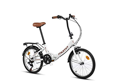 Moma Bikes Bicicleta Plegable Urbana FIRST CLASS 20', Aluminio, SHIMANO 6v. Sillin Confort
