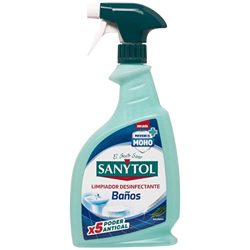 Sanytol – Limpiador Desinfectante Antical Baños, Elimina Bacterias, Hongos y Virus Sin Lejía, Perfume Eucaliptus - 750 ML