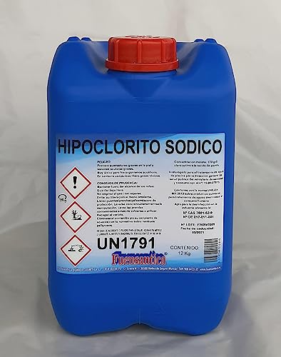 Hipoclorito Sódico Piscinas/Cloro Liquido 14% 12 Kg.