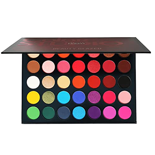 Paleta de sombras de ojos de 18 colores con purpurina resistente al agua, paleta de sombras de ojos profesional con perlas metálicas