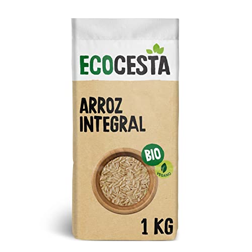 Ecocesta - Arroz Integral Ecológico de 1 kg - Apto para Consumo Vegano - Ayuda a Mejorar el Tránsito Intestinal - Propiedades Antioxidantes y Saciantes