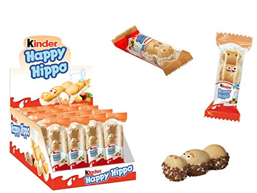 Caja con 28 Unidades de Kinder Happy Hippo 20,7 gr. (28 unds.). Dulces y Chocolates. Regalos Originales. Detalles para Bodas, Bautizos, Comuniones y Cumpleaños.