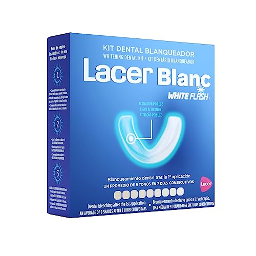 LACERBLANC - Kit Gel Dental Preparador y Gel Dental Blanqueador, Elimina las Manchas Dentales Extrínsecas, Máxima Eficacia, Previene la Aparición de Nuevas Manchas, Fácil Uso y Efecto Inmediato