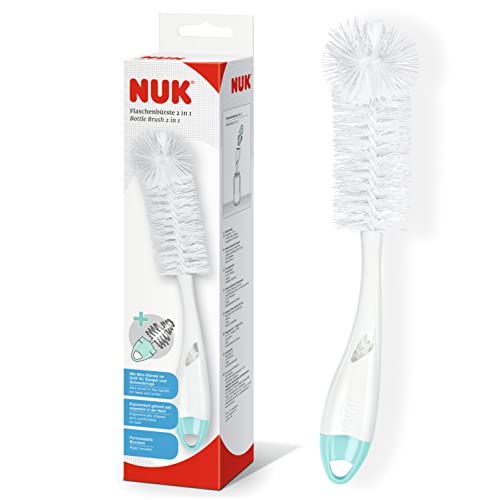NUK Cepillo Flexible 2 en 1 para biberones y tetinas