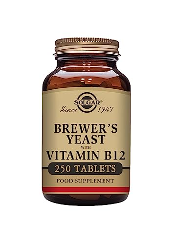 Solgar Levadura de Cerveza con Vitamina B12, Envase de 250 Comprimidos