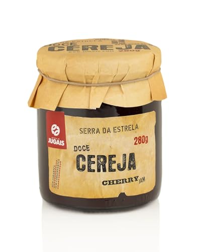 Mermelada de Cerezas - Frasco de 280g - Cerezas Dulces y Jugosas - Ideal para Postres y Desayunos - Sin Aditivos Artificiales - Producto Gourmet de Origen Portugués