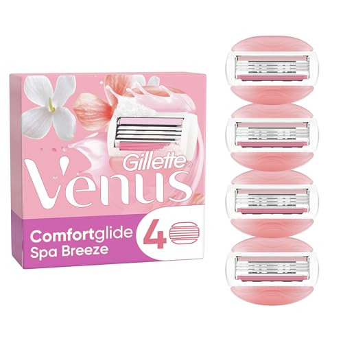 Venus Gillette ComfortGlide Spa Breeze Cuchillas de Afeitar Mujer, Paquete 4 Recambio (el embalaje puede variar)