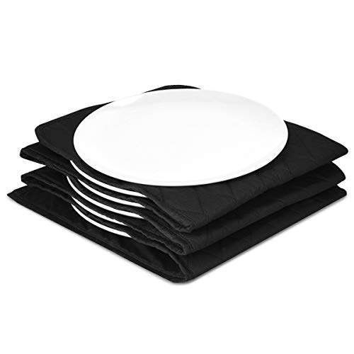 Navaris Calentador de platos eléctrico - Calientaplatos para mantener 10x plato de Ø 32 CM caliente - Bandeja calienta plato de 34 x 30 x 3 CM negro