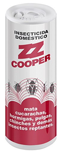 ZZ Cooper| Insecticida en Polvo| Entorno Doméstico |Eficaz Contra Todo Tipo Insectos Reptantes| Sistema de Aplicación en Talquera | Contenido 200 gr